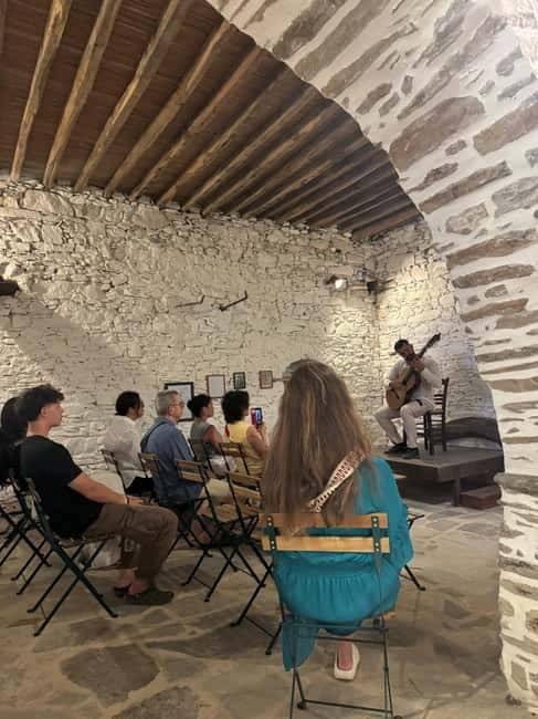 Classical guitar concert in a historic olive press - A night of music, stars, and conversation