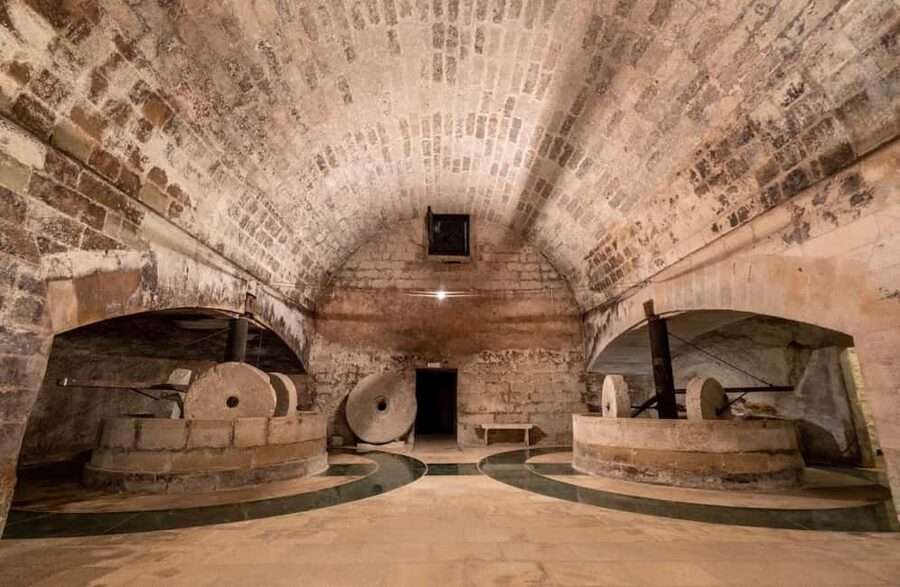 Organic Wine and Olive Oil Tasting Experience near Lecce - Entering the 1700s hypogeum oil mill