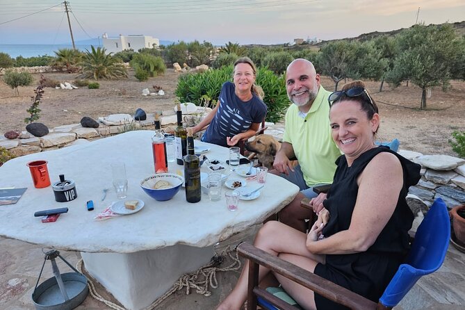 Private Wine & Olives Tasting Experience: Beach View Villa Paros - The pool, sea view, and evening sky