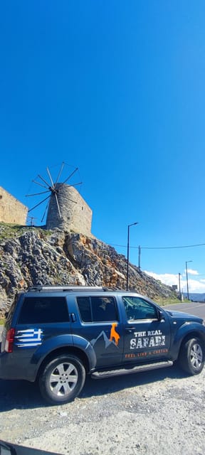Safari:Lasithi plateau, Mythology park,olive oil tasting - Mountain views before the plateau