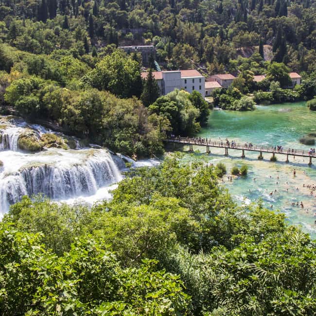 Šibenik or Zadar: Krka falls, olive mill, oil & wine tasting - Lake Vrana adds a final scenic pause