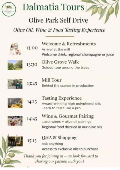Zadar, Šibenik: olive oil, wine & food tasting, Self Drive